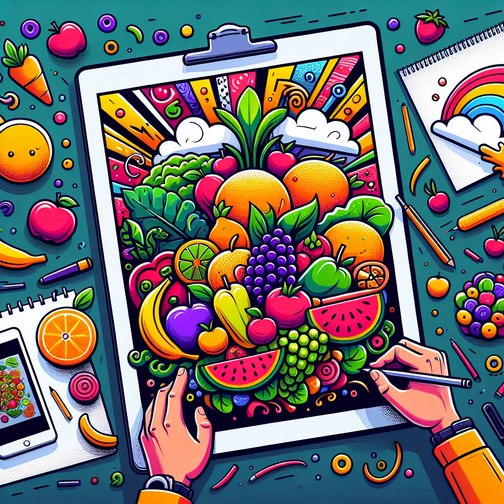 Kreativitas dalam Desain Poster Makanan Sehat dalam Gaya Kartun