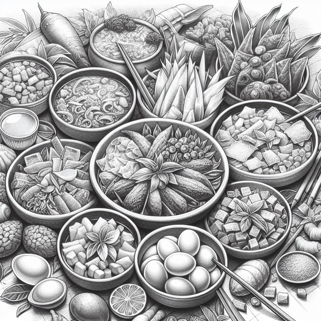 Kreasi Sketsa Makanan Tradisional Indonesia yang Memukau